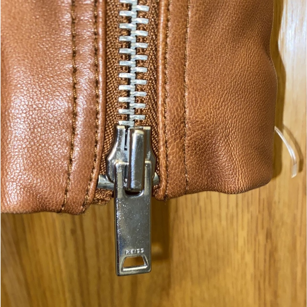 REISS Blair Leather Biker Jacket - Picture 10 of 12